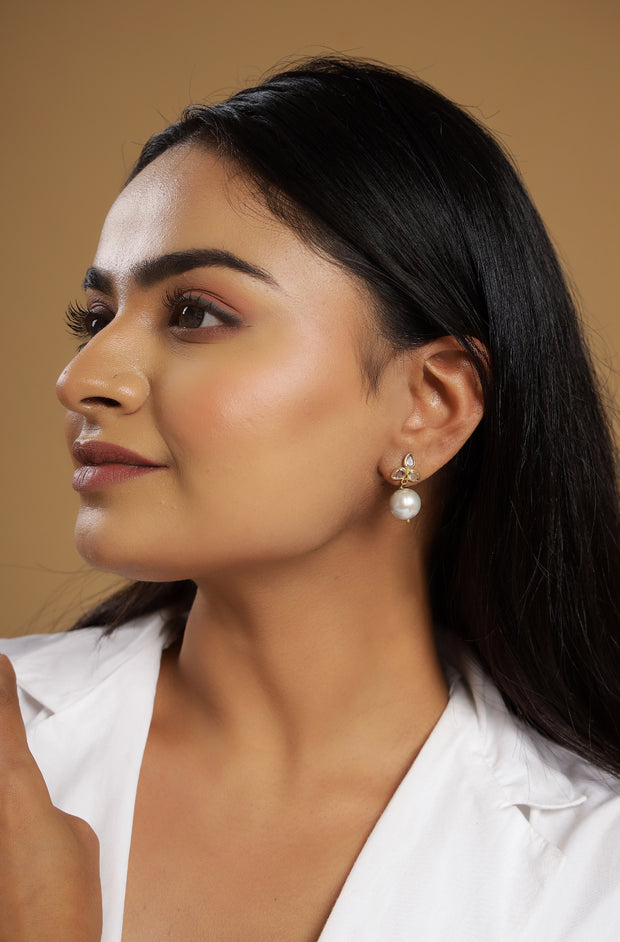 Beautiful Pure silver Gold Plated Slice earrings