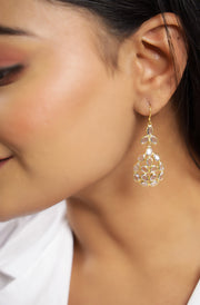 Beautiful Pure silver Gold Plated Slice earrings