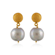 Pearls Silver Earrings