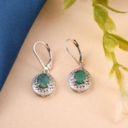 Sterling Silver emerald earrings